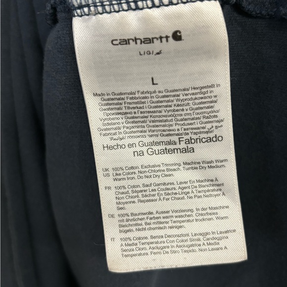 Carhartt Perfectly Worn Faded Distressed Navy Short Sleeve Tee - Picture 9 of 9